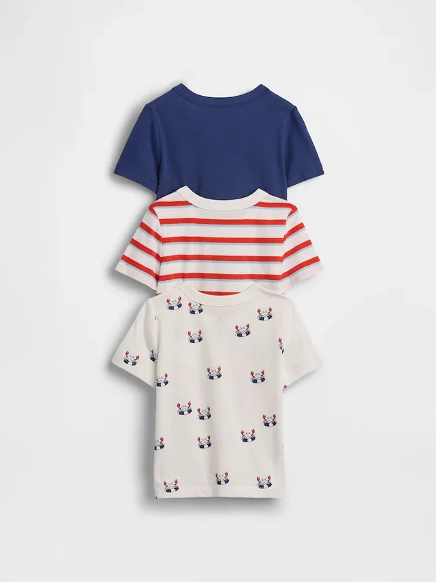 Camiseta con bolsillo para bebés y niños «Mix & Match» (paquete de 3)