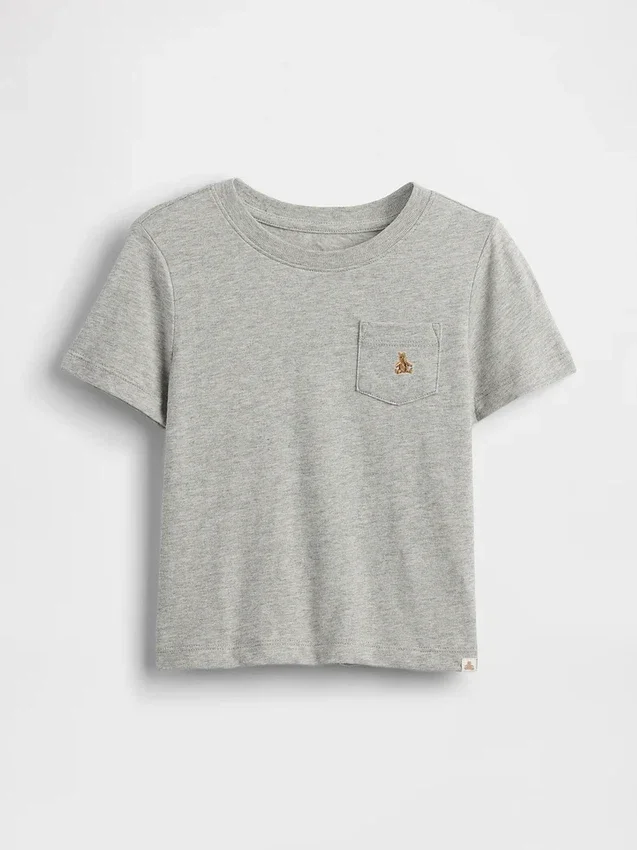 Camiseta con bolsillo para bebés y niños pequeños, combinable