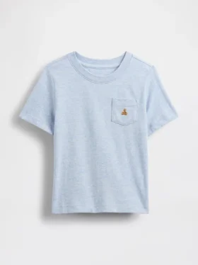 Camiseta con bolsillo para bebés y niños pequeños, combinable