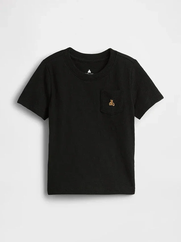 Camiseta con bolsillo para bebés y niños pequeños, combinable