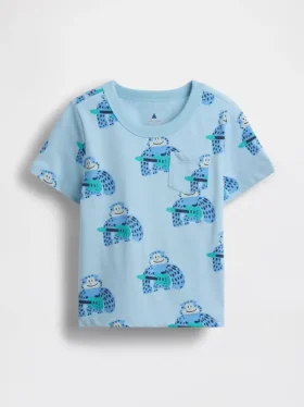 Camiseta con bolsillo para bebés y niños pequeños, combinable