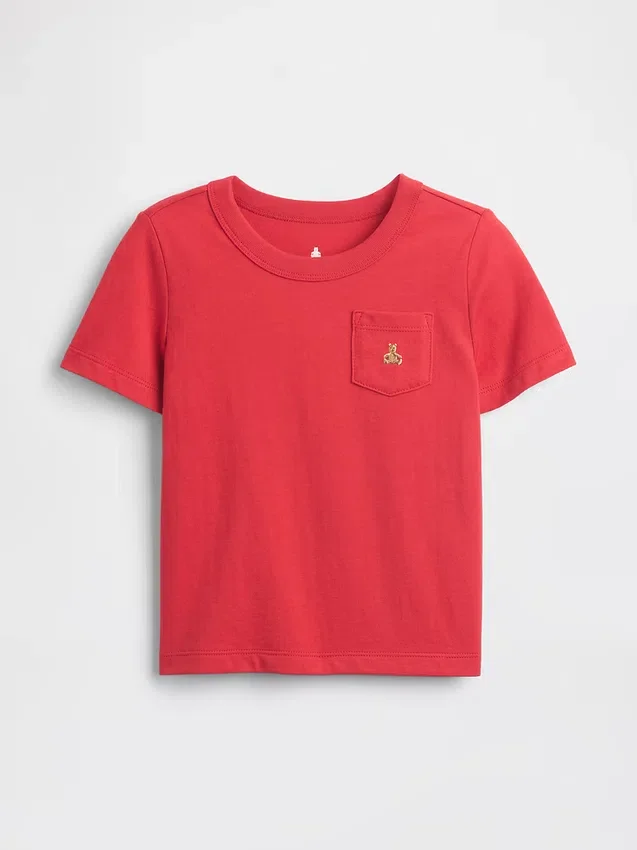 Camiseta con bolsillo para bebés y niños pequeños, combinable