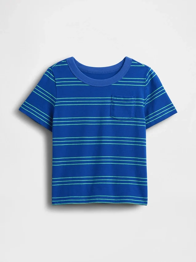 Camiseta con bolsillo para bebés y niños pequeños, combinable