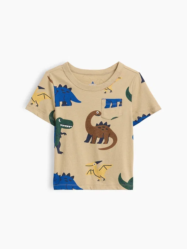 Camiseta con bolsillo para bebés y niños pequeños, combinable