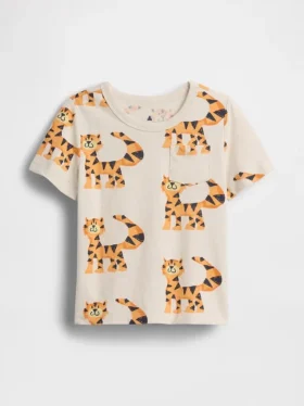 Camiseta con bolsillo para bebés y niños pequeños, combinable