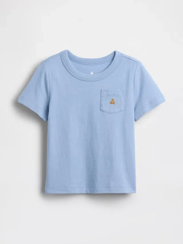 Camiseta con bolsillo para bebés y niños pequeños, combinable