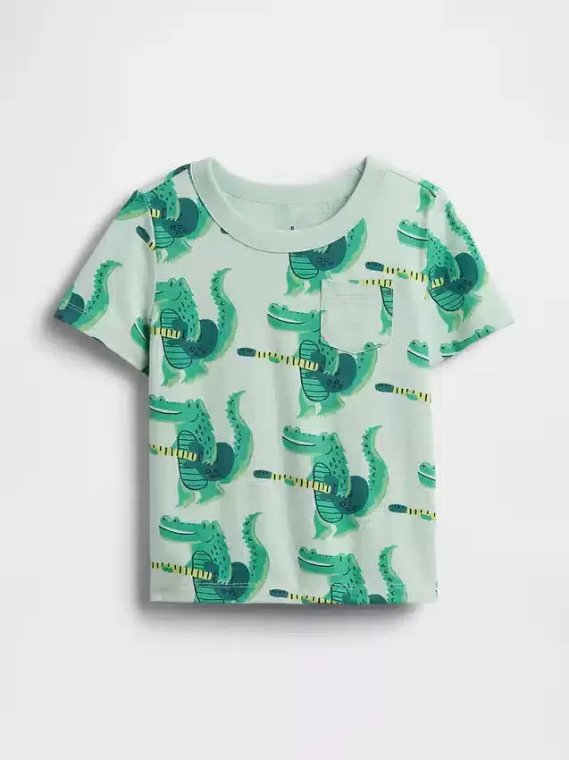 Camiseta con bolsillo para bebés y niños pequeños, combinable