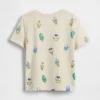 Camiseta con bolsillo y estampado combinable para bebés y niños