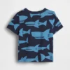 Camiseta con bolsillo y estampado combinable para bebés y niños