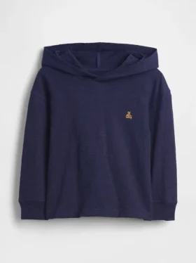 Camiseta con capucha de algodón orgánico para bebés y niños pequeños