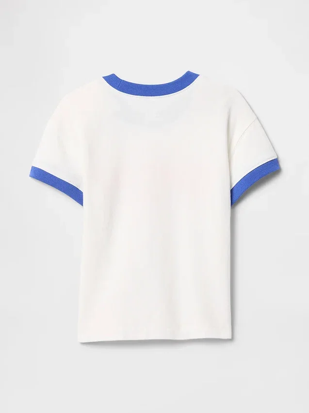 Camiseta con cuello redondo y ribete «Gap Baby and Child» para bebés y niños pequeños