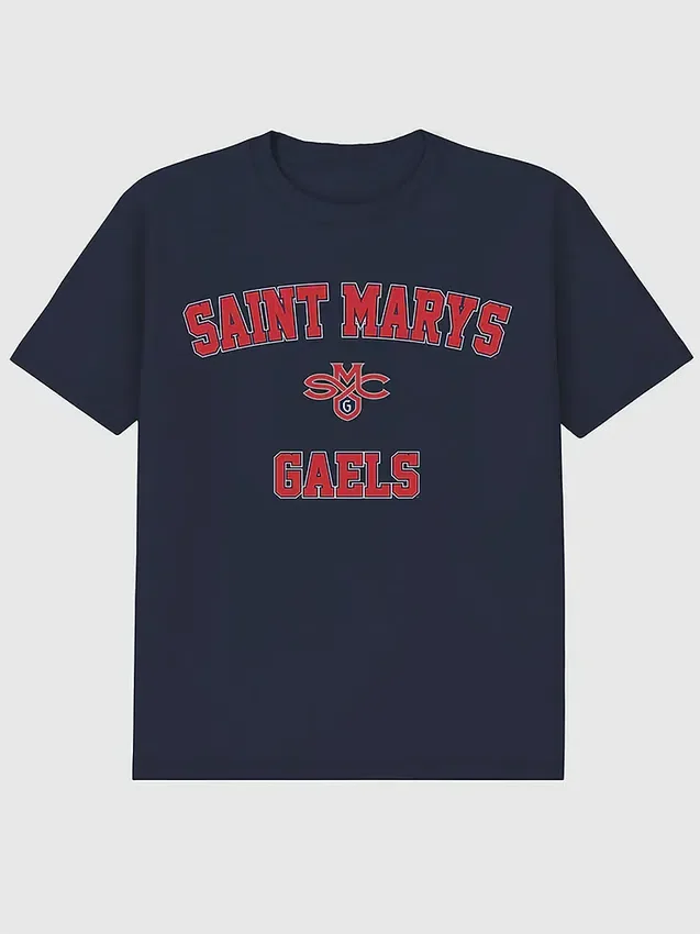Camiseta con diseño clásico del campus de Saint Mary’s College of California