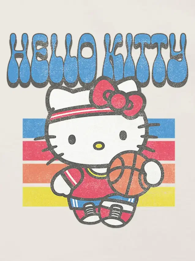 Camiseta con diseño de baloncesto de Hello Kitty para niños pequeños