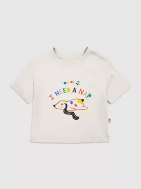 Camiseta con diseño de cachorro dormido para niños pequeños