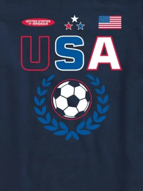 Camiseta con diseño de camiseta de fútbol de EE. UU. para niños