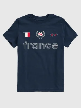 Camiseta con diseño de camiseta de fútbol de Francia para niños
