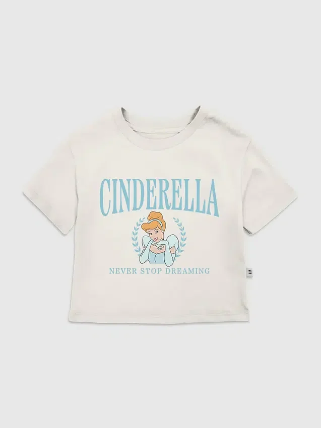 Camiseta con diseño de Cenicienta estilo universitario para niños pequeños