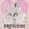 Camiseta con diseño de corazones de las Princesas de Disney para niños pequeños