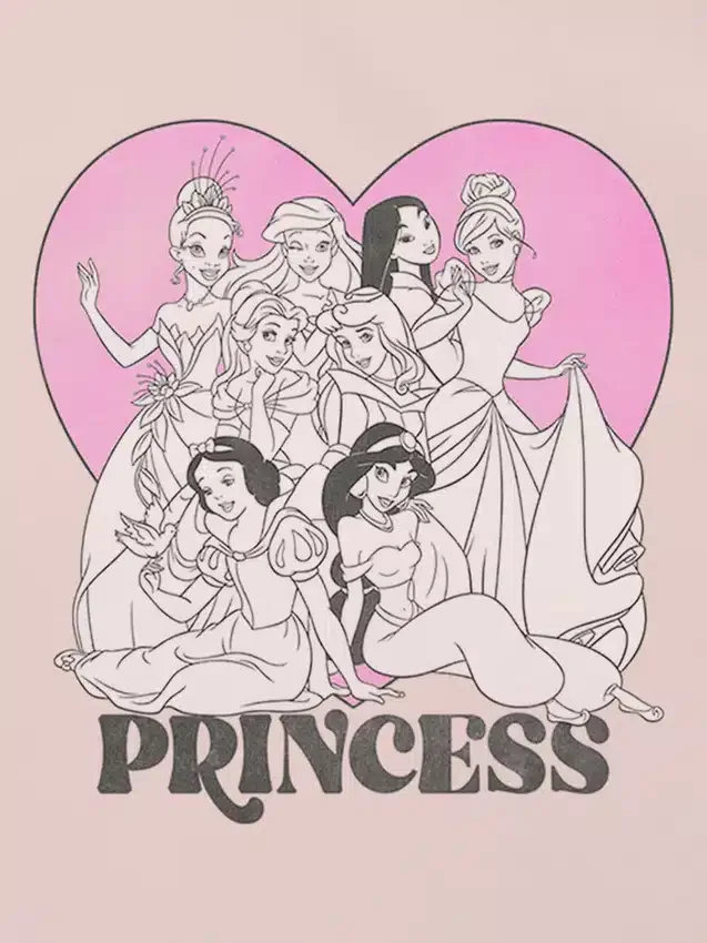 Camiseta con diseño de corazones de las Princesas de Disney para niños pequeños