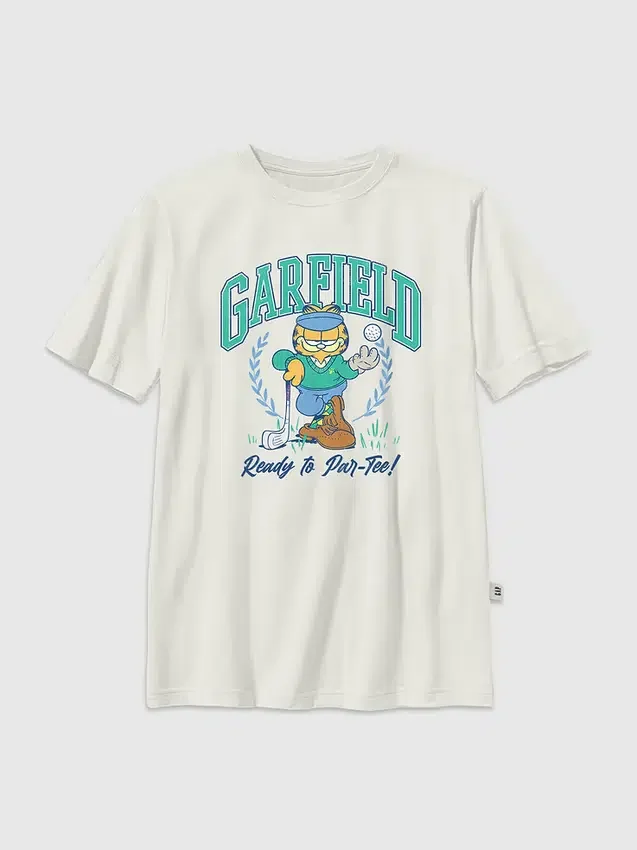 Camiseta con diseño de Garfield jugando al golf para niños