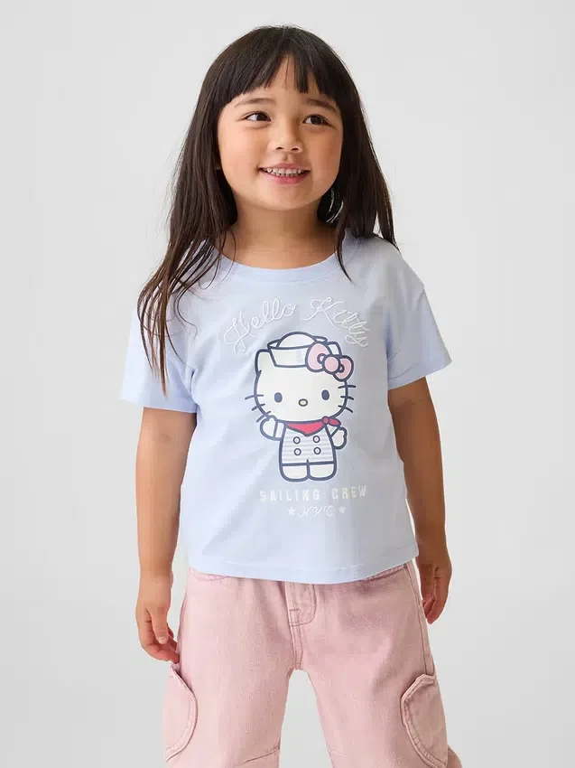 Camiseta con diseño de Hello Kitty para niños pequeños