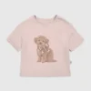 Camiseta con diseño de lazo de perrito para niños pequeños