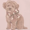Camiseta con diseño de lazo de perrito para niños pequeños