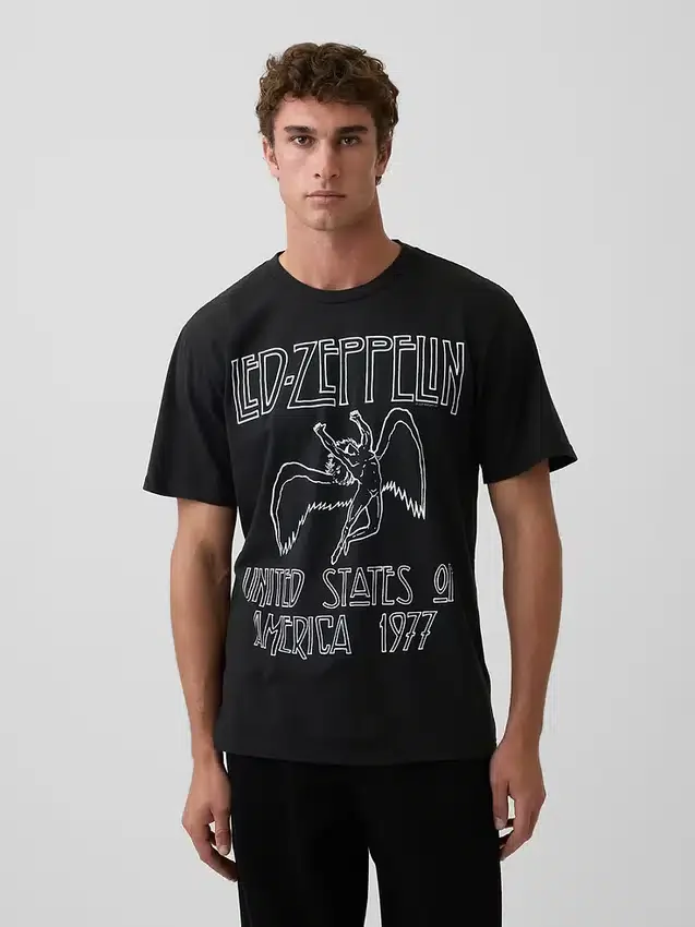 Camiseta con diseño de Led Zeppelin de corte holgado