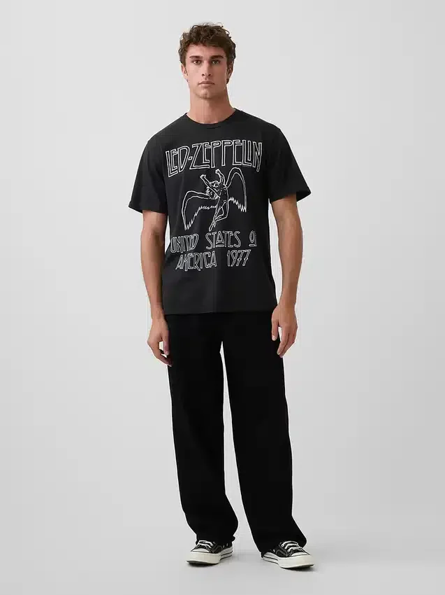 Camiseta con diseño de Led Zeppelin de corte holgado
