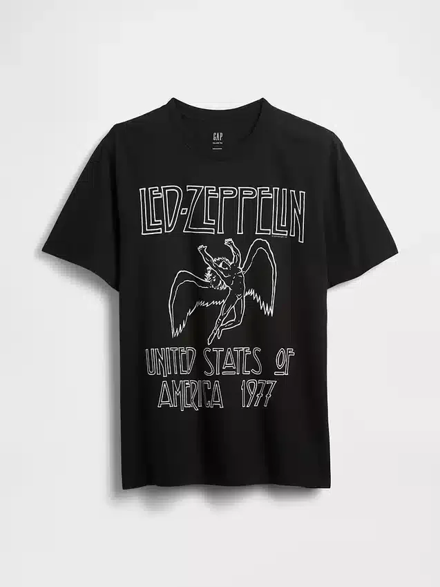 Camiseta con diseño de Led Zeppelin de corte holgado