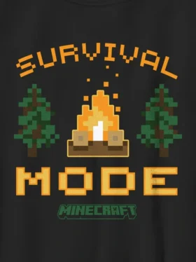 Camiseta con diseño de Minecraft para niños en modo Supervivencia