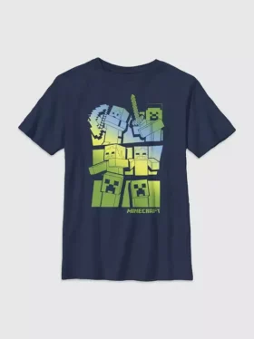Camiseta con diseño de Minecraft para niños: Steve y Alex contra los mobs