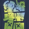 Camiseta con diseño de Minecraft para niños: Steve y Alex contra los mobs