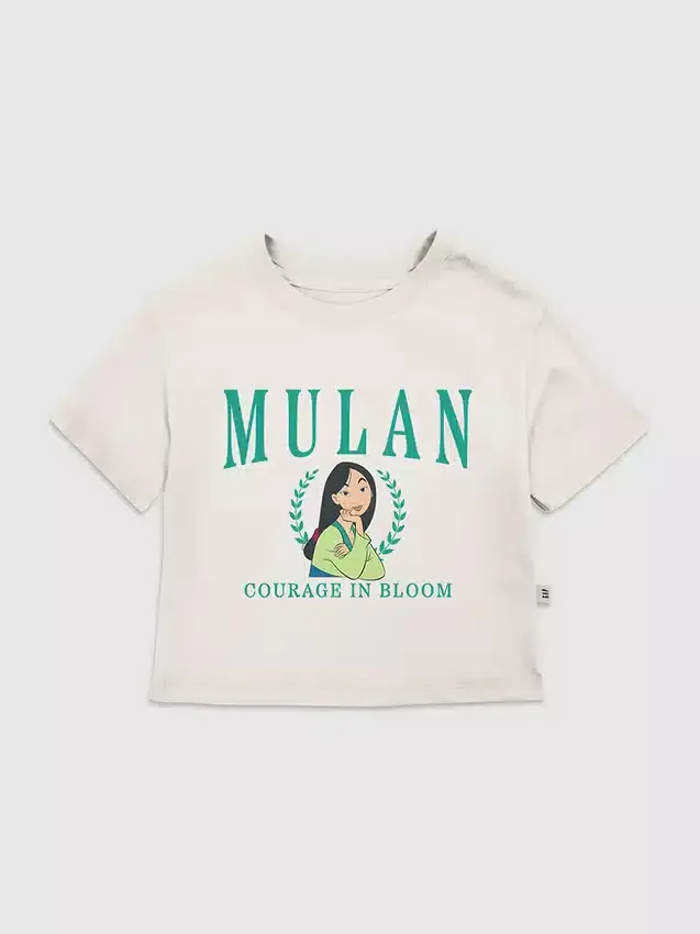 Camiseta con diseño de Mulán estilo universitario para niños pequeños