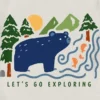 Camiseta con diseño de oso en el bosque para niños pequeños