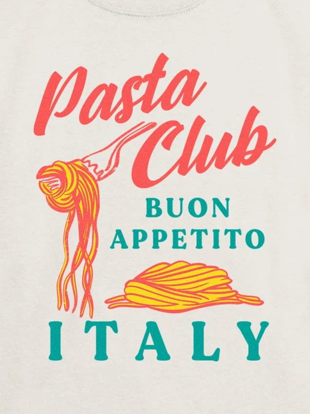 Camiseta con diseño de Pasta Club para niños