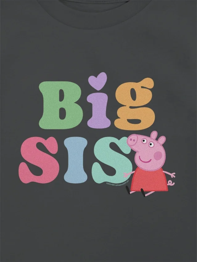 Camiseta con diseño de Peppa Pig «Big Sis» para niños pequeños