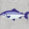 Camiseta con diseño de pez para niños pequeños