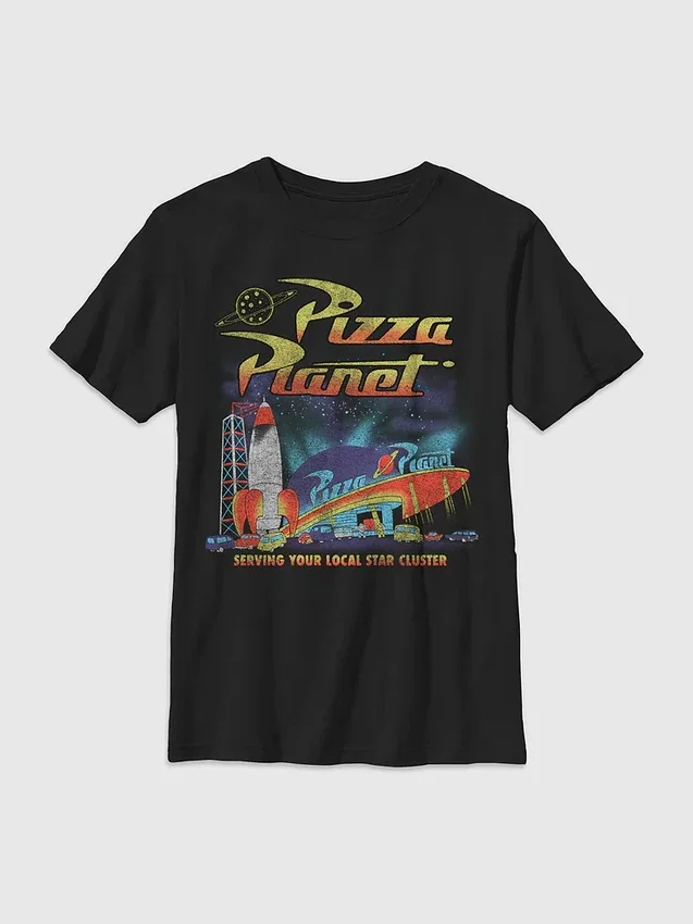 Camiseta con diseño de Pizza Planet de Toy Story para niños