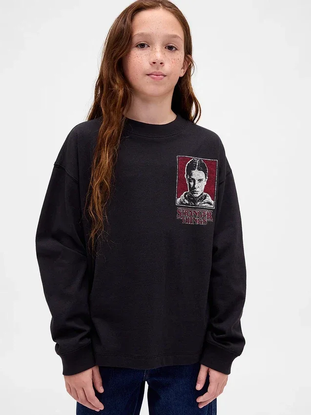 Camiseta con diseño de Stranger Things para niños
