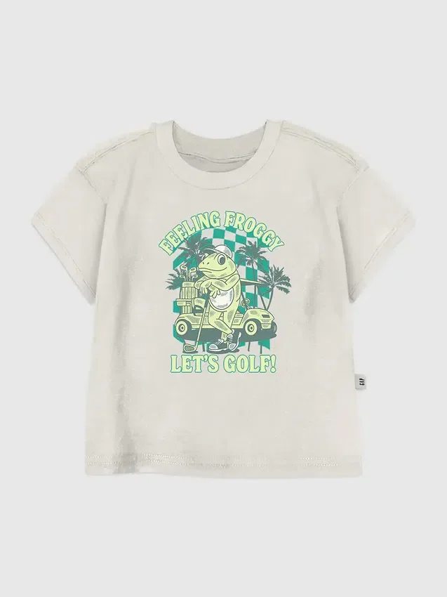 Camiseta con diseño «Froggy Golfing» para niños pequeños