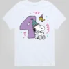 Camiseta con diseño gráfico de manga corta de Peanuts para niños pequeños, 4.º cumpleaños