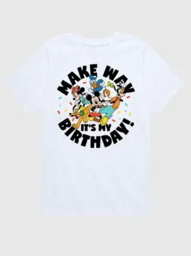 Camiseta con diseño gráfico «Make Way, It’s My Birthday» de Disney para niños pequeños
