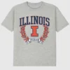 Camiseta con diseño gráfico oscuro «Laurels» de la Universidad de Illinois