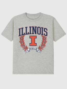 Camiseta con diseño gráfico oscuro «Laurels» de la Universidad de Illinois