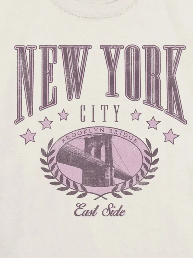 Camiseta con diseño «Kids New York College»