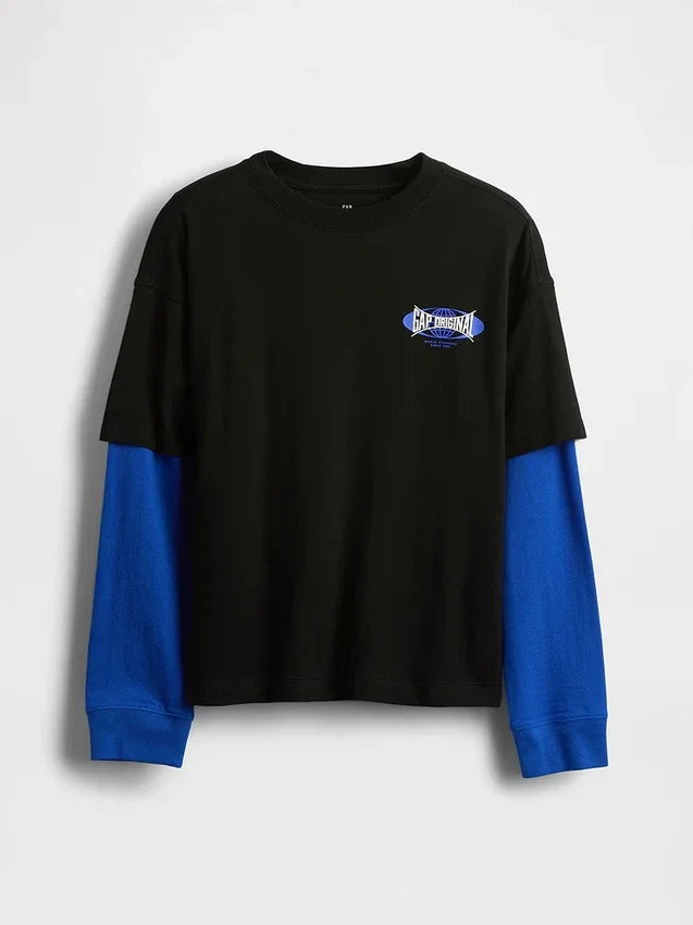 Camiseta con diseño para niños 2 en 1
