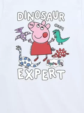 Camiseta con diseño «Peppa Pig, la experta en dinosaurios» de pantalón corto para niños pequeños