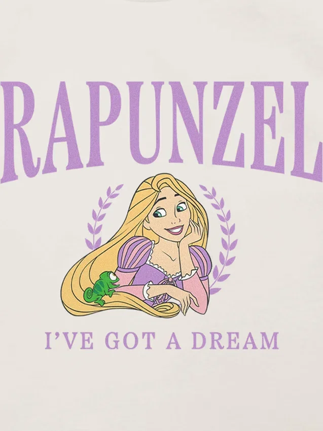 Camiseta con diseño «Rapunzel Collegiate» para niños pequeños