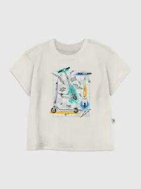 Camiseta con diseño «Scooter Grid» para niños pequeños